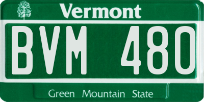 VT license plate BVM480