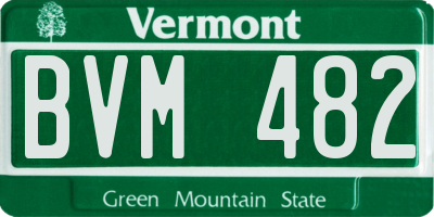 VT license plate BVM482