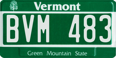 VT license plate BVM483