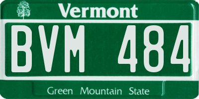 VT license plate BVM484