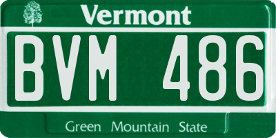 VT license plate BVM486