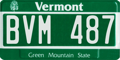 VT license plate BVM487