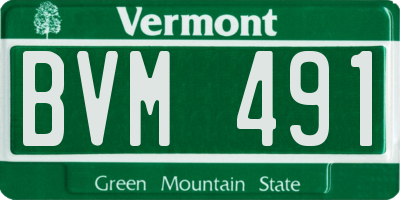 VT license plate BVM491