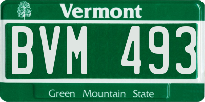 VT license plate BVM493