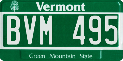 VT license plate BVM495