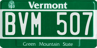 VT license plate BVM507