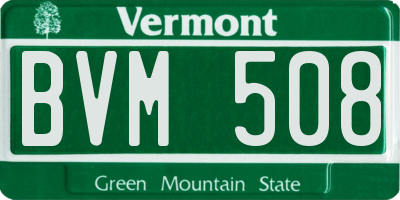 VT license plate BVM508