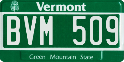 VT license plate BVM509