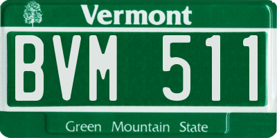 VT license plate BVM511