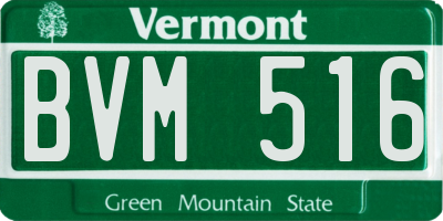 VT license plate BVM516