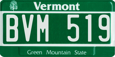 VT license plate BVM519