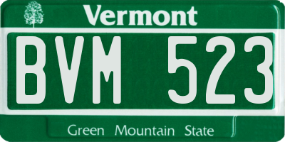 VT license plate BVM523