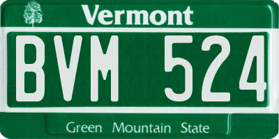 VT license plate BVM524