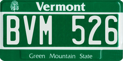 VT license plate BVM526