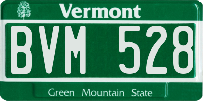 VT license plate BVM528