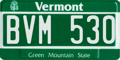 VT license plate BVM530