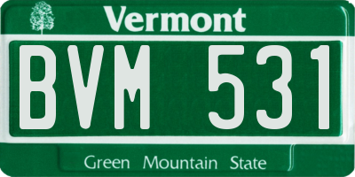 VT license plate BVM531