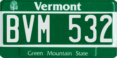 VT license plate BVM532