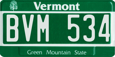 VT license plate BVM534