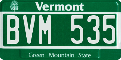 VT license plate BVM535