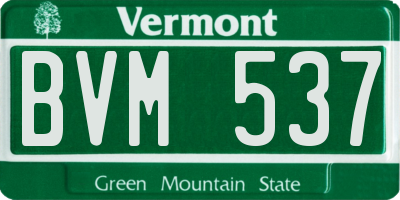VT license plate BVM537