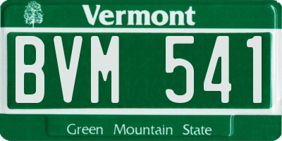 VT license plate BVM541