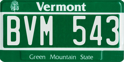 VT license plate BVM543
