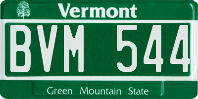 VT license plate BVM544