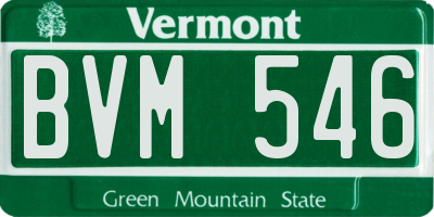 VT license plate BVM546