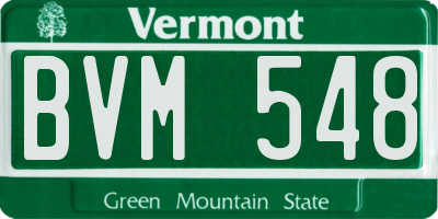 VT license plate BVM548