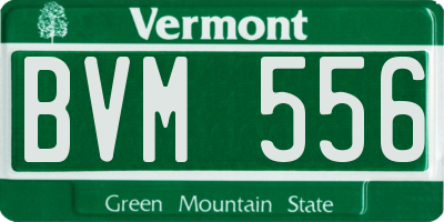 VT license plate BVM556