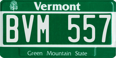 VT license plate BVM557