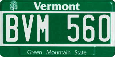 VT license plate BVM560