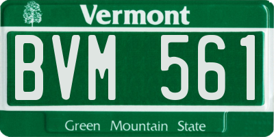 VT license plate BVM561