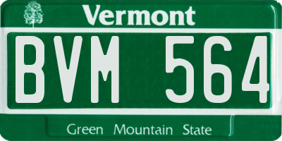 VT license plate BVM564
