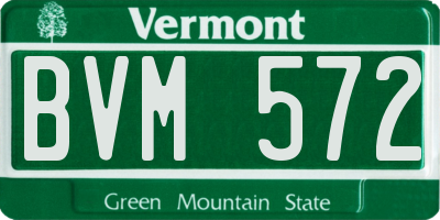 VT license plate BVM572
