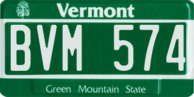 VT license plate BVM574