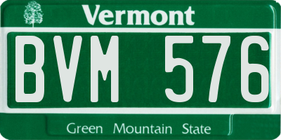 VT license plate BVM576