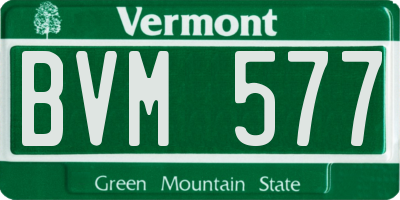 VT license plate BVM577