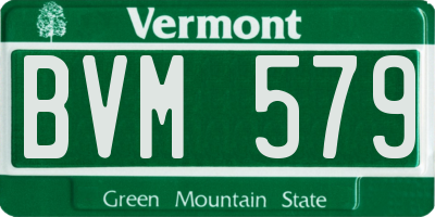 VT license plate BVM579