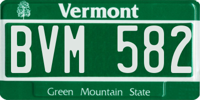 VT license plate BVM582