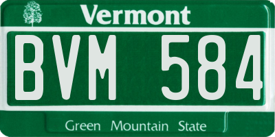 VT license plate BVM584