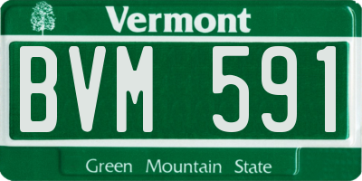 VT license plate BVM591