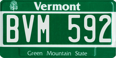 VT license plate BVM592