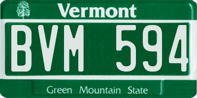 VT license plate BVM594
