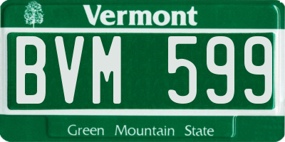 VT license plate BVM599