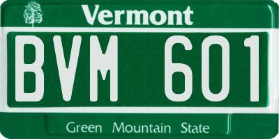 VT license plate BVM601