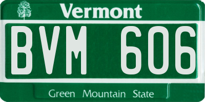 VT license plate BVM606