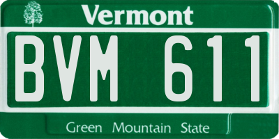 VT license plate BVM611