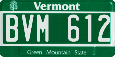VT license plate BVM612